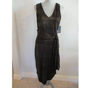 Rachel Roy Metallic Tie Waist Dress
